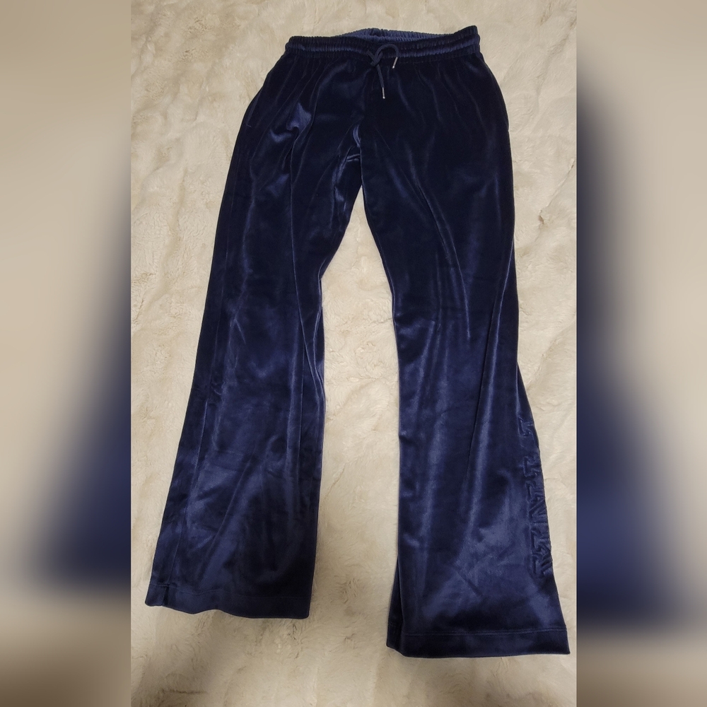 PINK Victoria's Secret Dark Blue Velour Lounge Pants